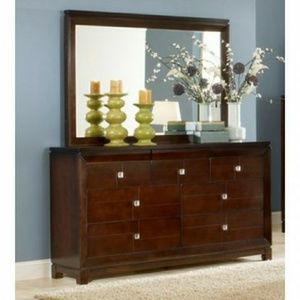 Dresser with mirror attachment with hidden jewelry